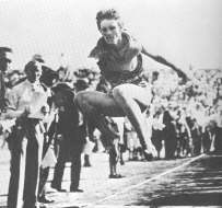 Babe Didrikson In Broad Jump